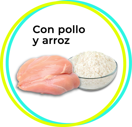 Con pollo y arroz